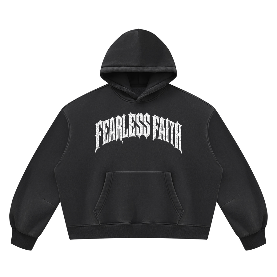 Fearless Faith Vintage Wash Boxy Fleece Hoodie