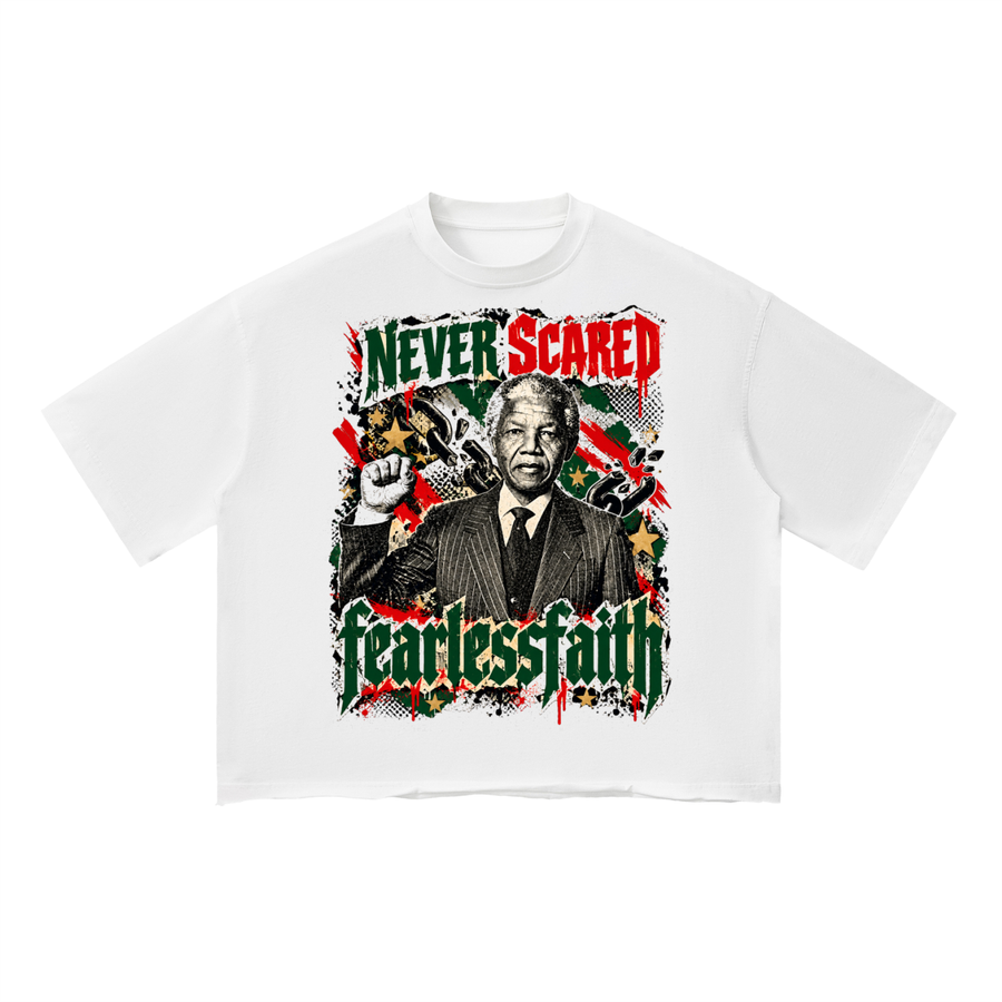 Fearless Faith Never Scared Vintage Wash Boxy T-Shirt